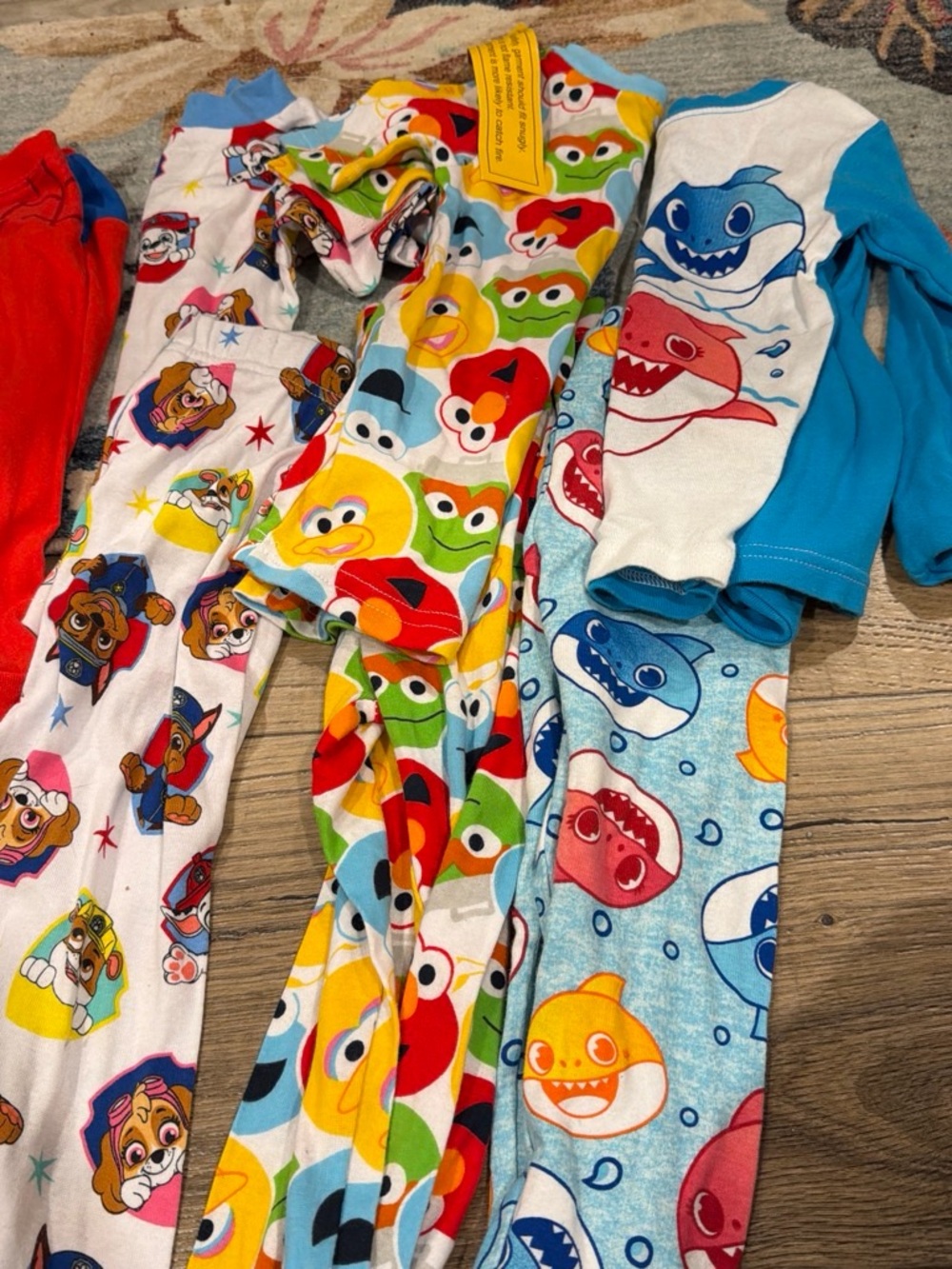 Carter's Multicolor Kids Character Pajama Set - Sesame Street, Shark & Pups